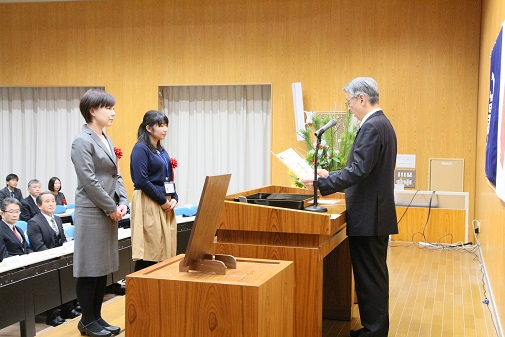 学長表彰の様子